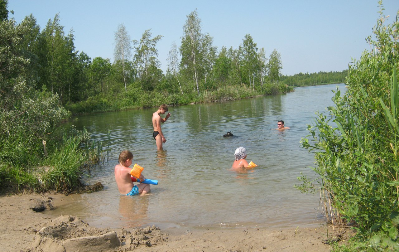 купание в грязном водоеме