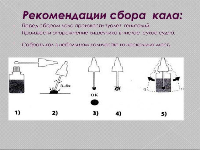 сбор кала на анализ